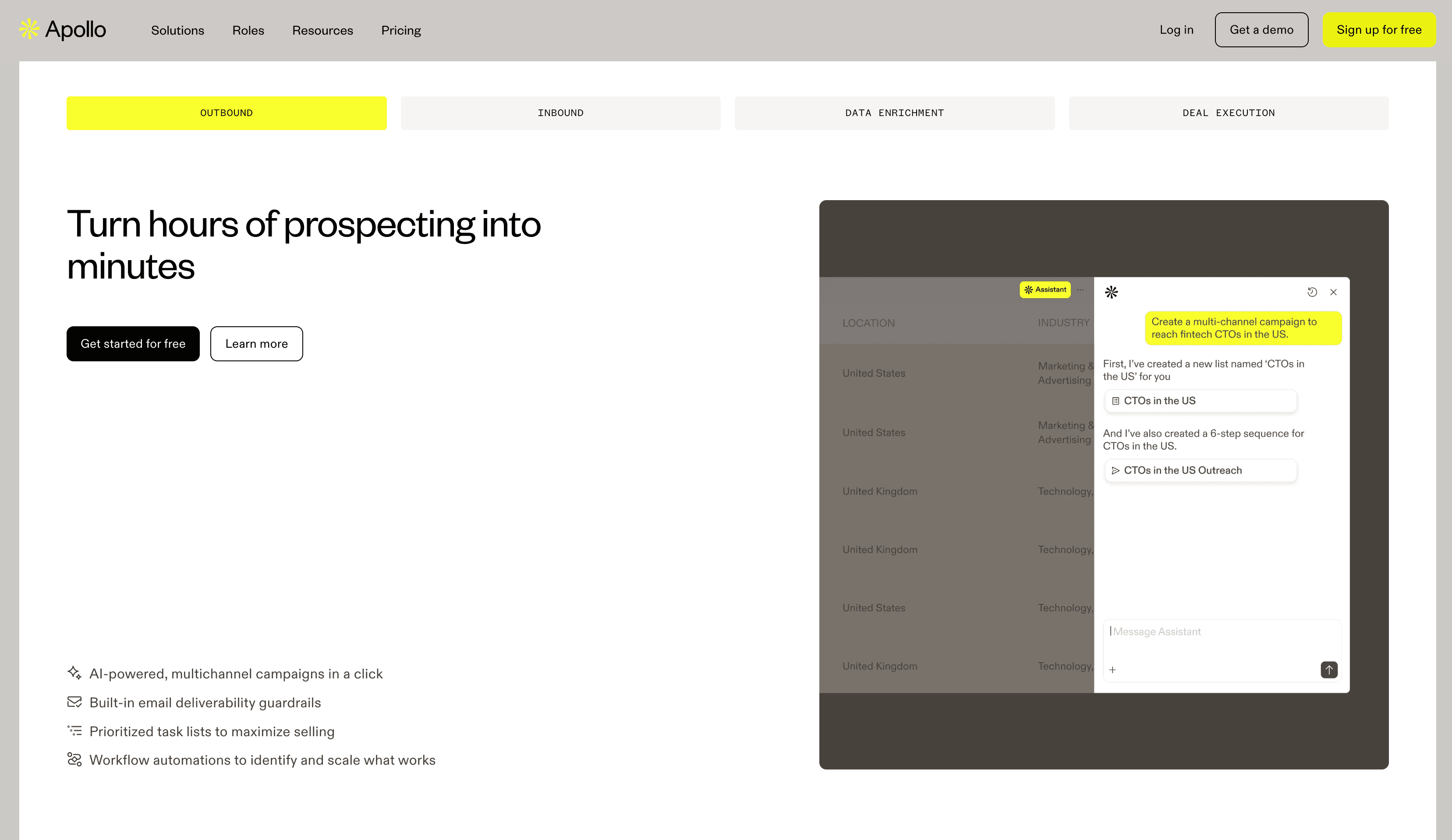 Apollo platform screenshot